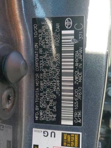 2021 TOYOTA PRIUS PRIM #3287622051