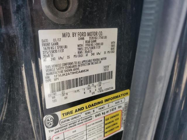 2017 FORD EXPEDITION 1FMJK2AT9HEA49534