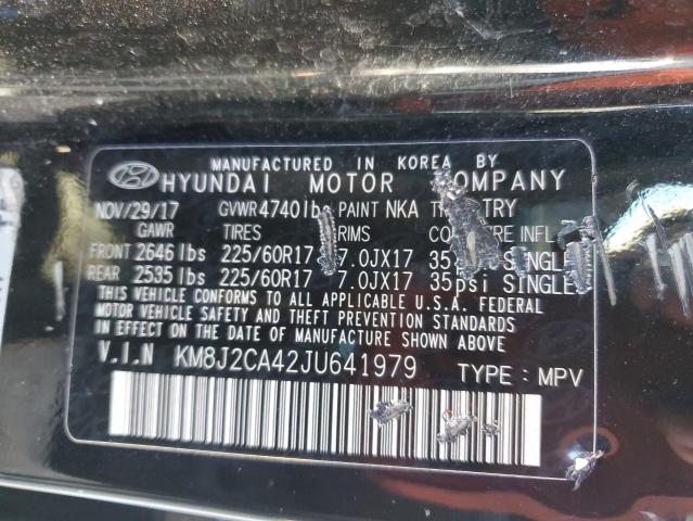 2018 HYUNDAI TUCSON SE KM8J2CA42JU641979