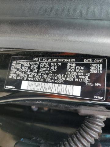 2015 VOLVO XC60 T6 PR YV4902RK9F2763135