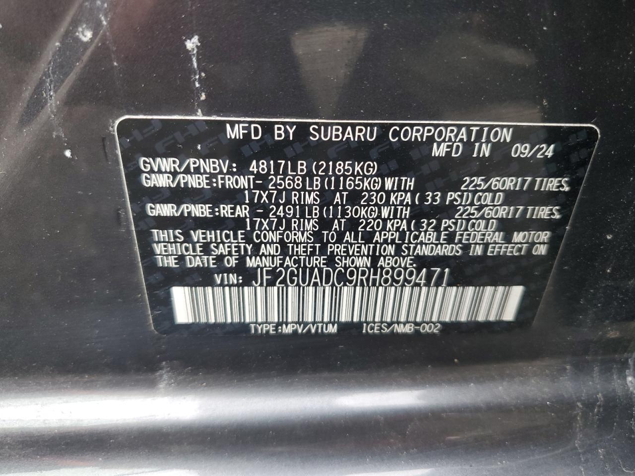 SUBARU CROSSTREK PREMIUM