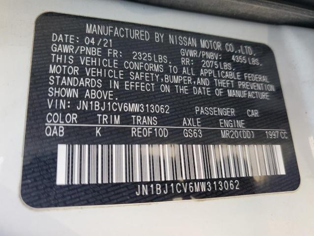 2021 NISSAN ROGUE SPOR JN1BJ1CV6MW313062