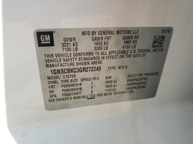 2016 CHEVROLET TAHOE C1500 LT - 1GNSCBKC3GR272249