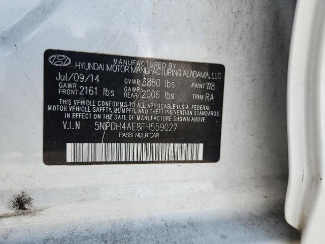 2015 HYUNDAI ELANTRA SE 5NPDH4AE8FH559027