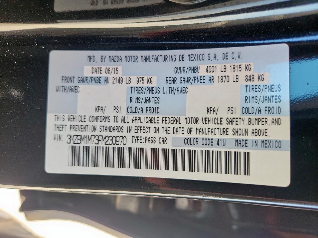 2015 MAZDA 3 GRAND TO 3MZBM1M73FM230970