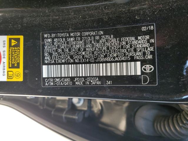 2018 TOYOTA MIRAI JTDBVRBD6JA004015