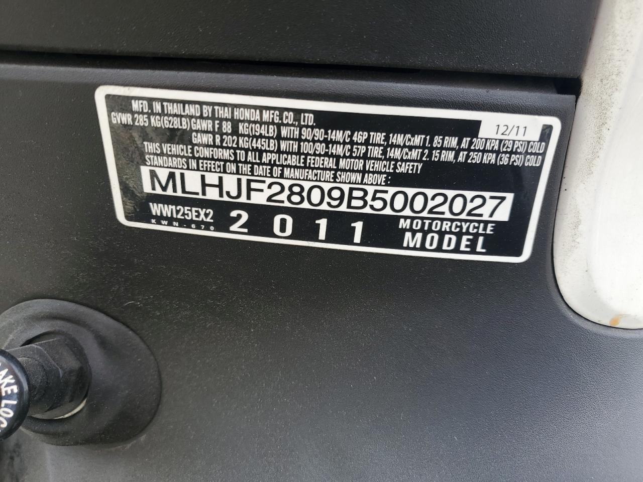 Lot #3285970561 2011 HONDA PCX