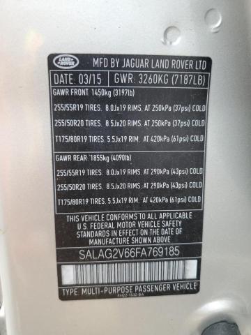 2015 LAND ROVER LR4 HSE SALAG2V66FA769185
