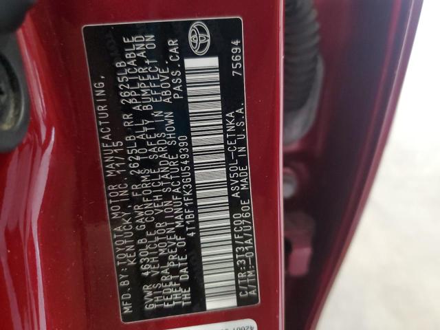 2016 TOYOTA CAMRY LE 4T1BF1FK3GU549390