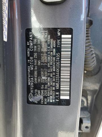 2019 HYUNDAI TUCSON LIM KM8J33A44KU067495