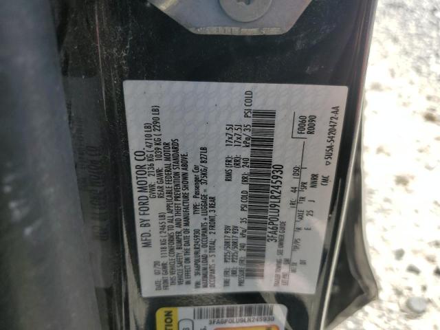 2020 FORD FUSION SE 3FA6P0LU9LR245930