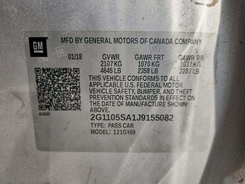 2018 CHEVROLET IMPALA LT - 2G1105SA1J9155082