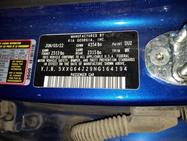 2022 KIA K5 GT LINE 5XXG64J29NG164194