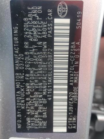 2020 TOYOTA CAMRY SE - 4T1G11AK6LU953872