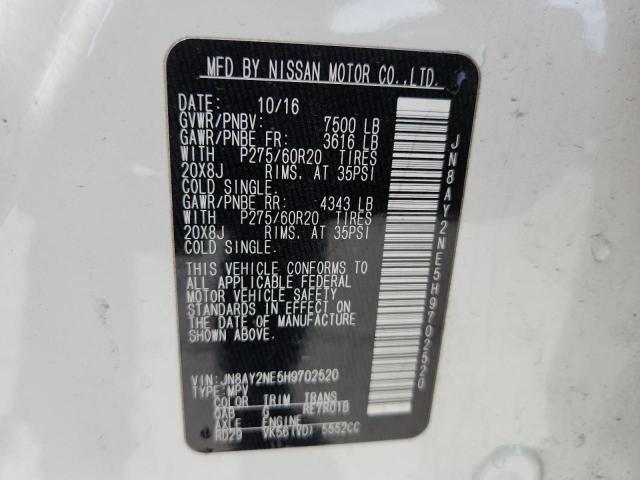 2017 NISSAN ARMADA PLA #3286926214