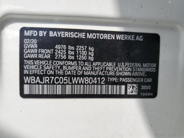 2020 BMW 530 XI WBAJR7C05LWW80412