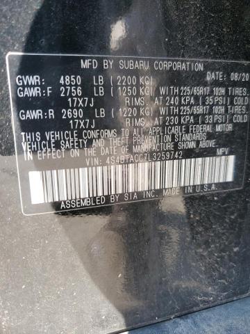 2020 SUBARU OUTBACK PR - 4S4BTACC7L3259742