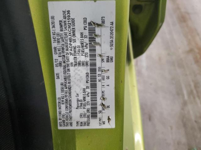 2012 FORD FIESTA SE #3301668660