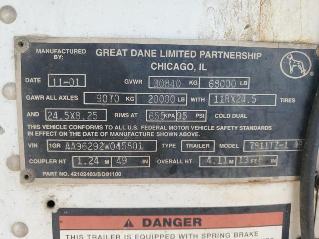 2002 GREAT DANE UNKNOWN #3315846163