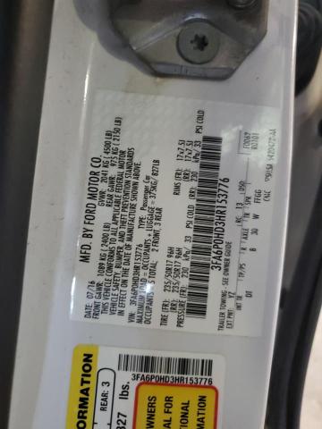 2017 FORD FUSION SE 3FA6P0HD3HR153776
