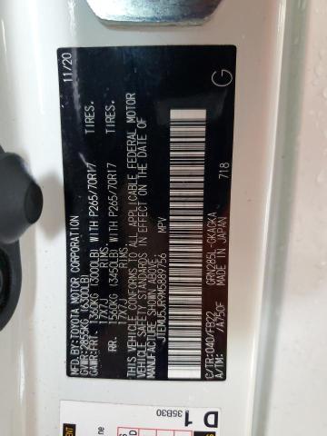 2021 TOYOTA 4RUNNER SR JTEMU5JR9M5889756