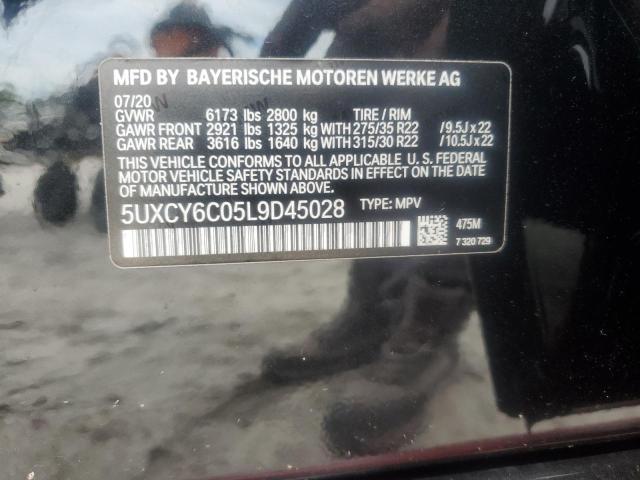 2020 BMW X6 XDRIVE40I 5UXCY6C05L9D45028
