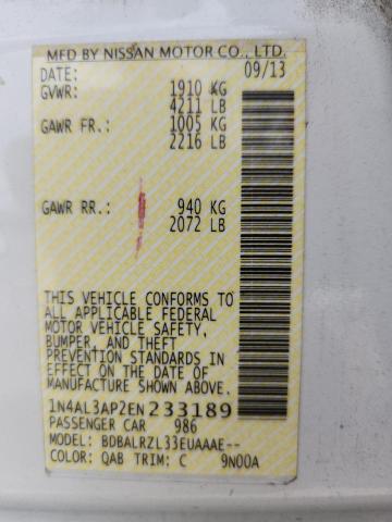 2014 NISSAN ALTIMA 2.5 - 1N4AL3AP2EN233189