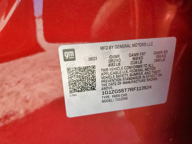 2024 CHEVROLET MALIBU RS 1G1ZG5ST7RF113924