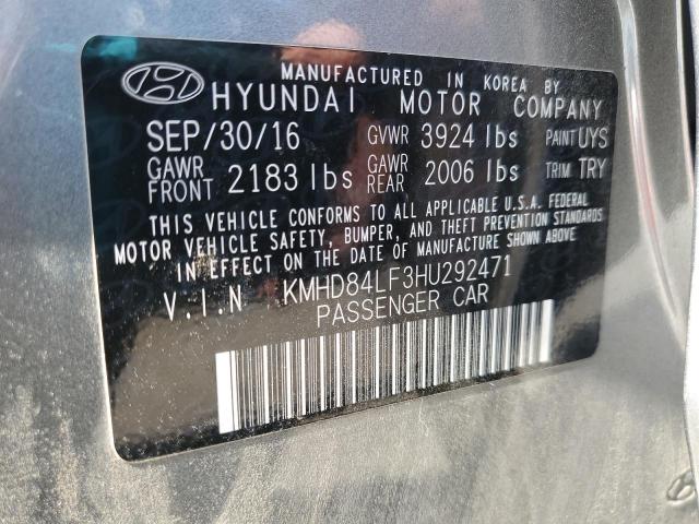 2017 HYUNDAI ELANTRA SE #3285775673