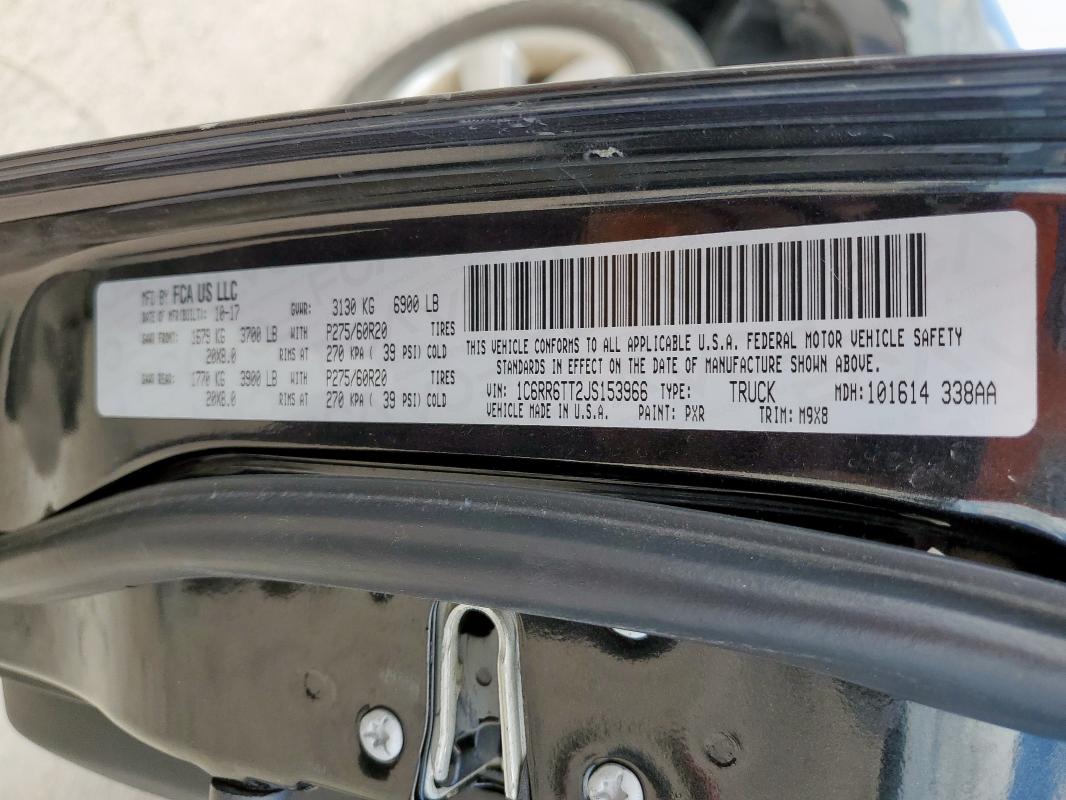 2018 RAM 1500 SLT - 1C6RR6TT2JS153966