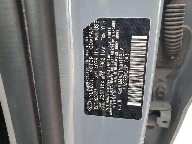 2022 HYUNDAI ELANTRA BL - KMHLM4AJ1NU018812