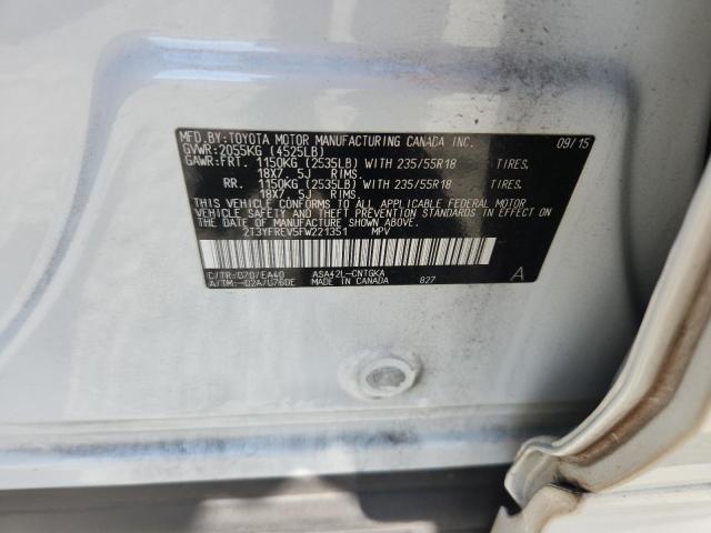 2015 TOYOTA RAV4 LIMITED 2T3YFREV5FW221351