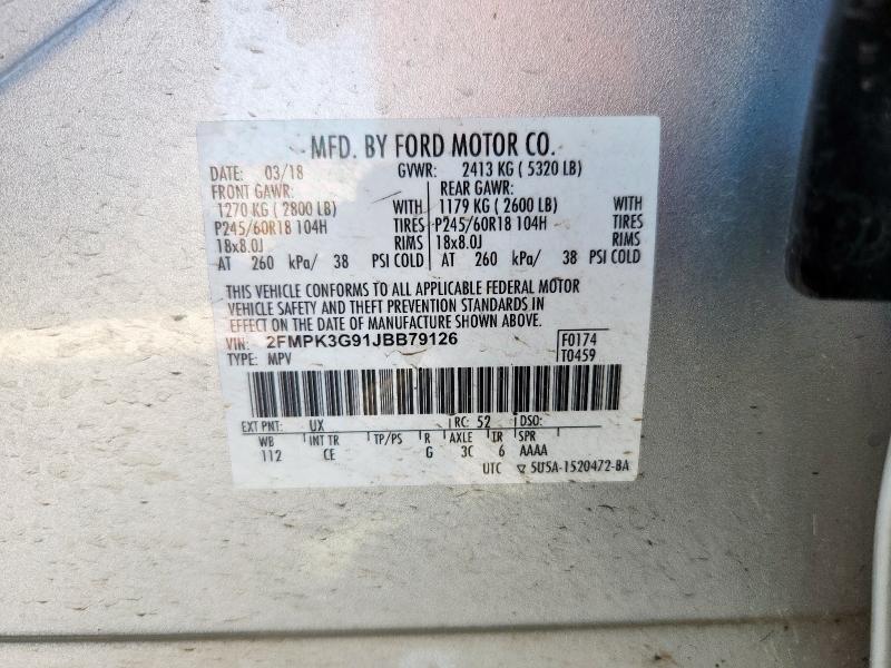 2018 FORD EDGE SE 2FMPK3G91JBB79126