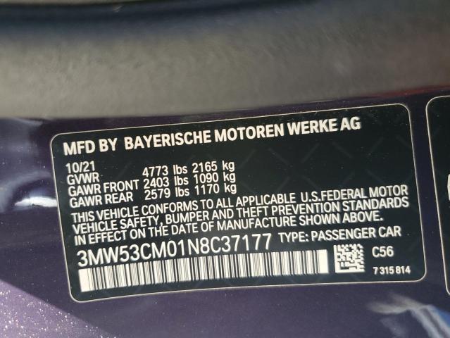 2022 BMW M240XI 3MW53CM01N8C37177