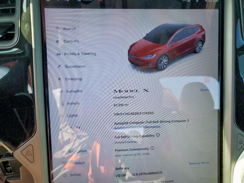 2020 TESLA MODEL X - 5YJXCAE26LF235823