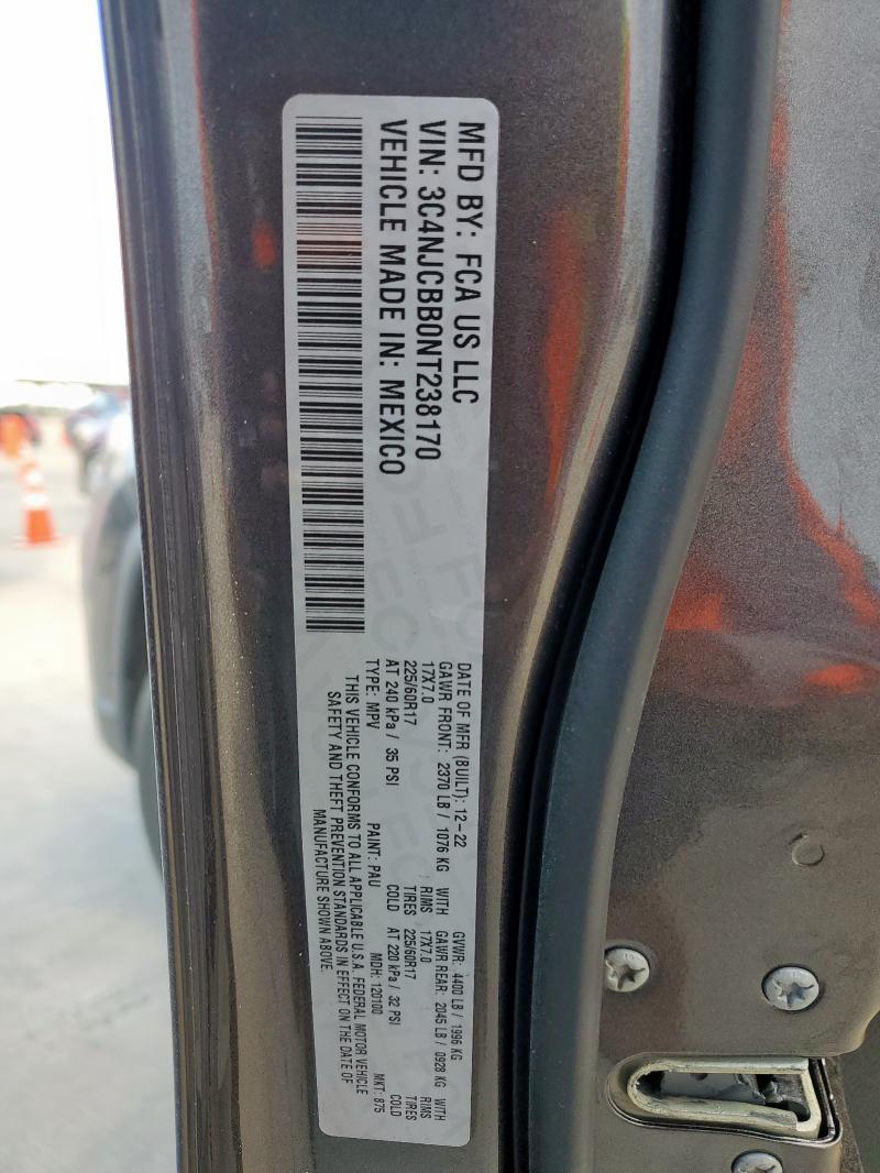 2022 JEEP COMPASS LATITUDE - 3C4NJCBB0NT238170