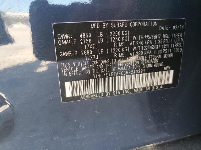 2024 SUBARU OUTBACK PR 4S4BTAFC3R3240321