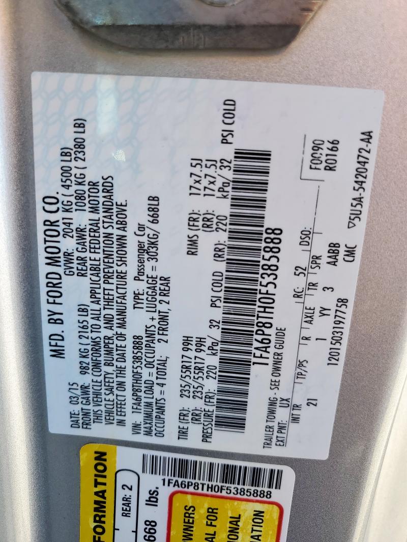 2015 FORD MUSTANG #3293478422