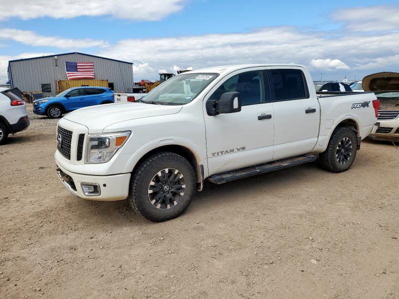 NISSAN TITAN SV 2018 white  gas 1N6AA1E59JN504432 photo #1