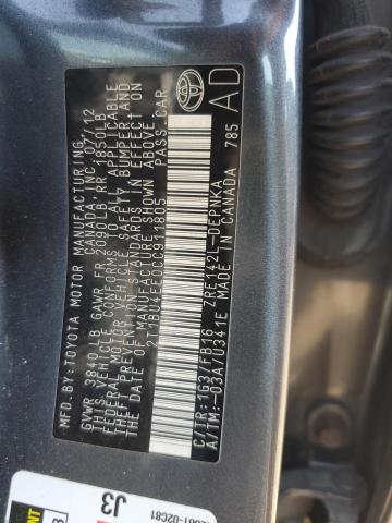 2012 TOYOTA COROLLA BA #3285708661