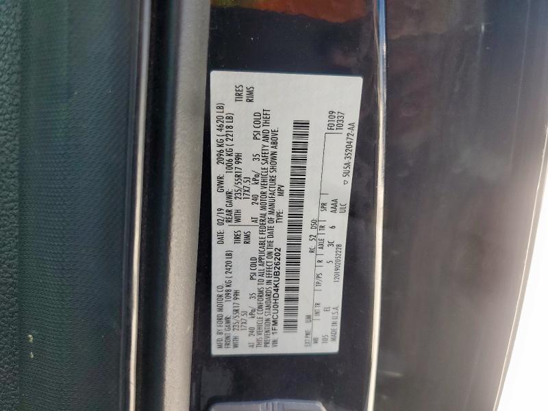 2019 FORD ESCAPE SEL - 1FMCU0HD4KUB26202