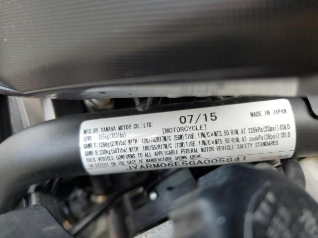 2016 YAMAHA FZ07 JYARM06E5GA005841