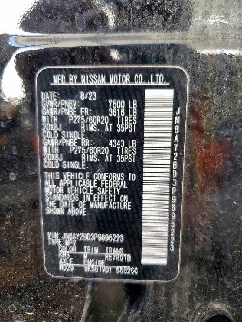 2023 NISSAN ARMADA SL JN8AY2BD3P9695223