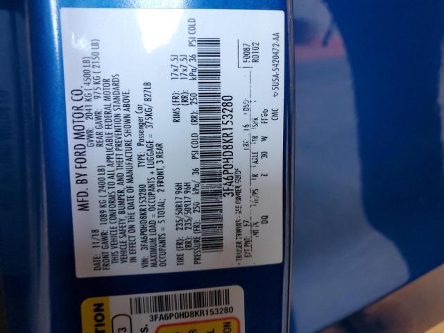 2019 FORD FUSION SE #3294485495