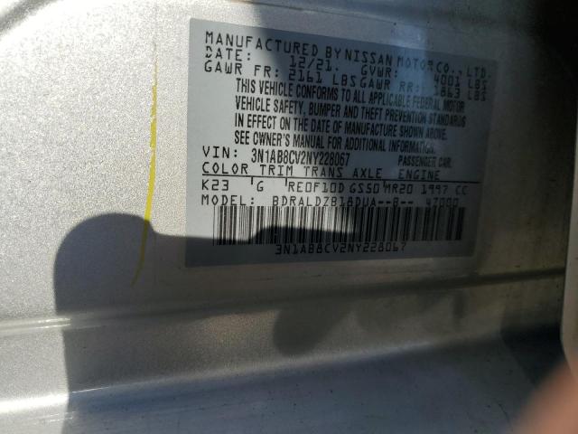 2022 NISSAN SENTRA SV 3N1AB8CV2NY228067