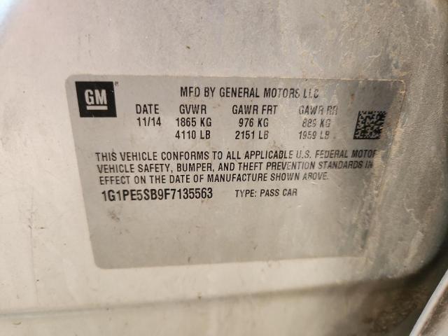 2015 CHEVROLET CRUZE LT 1G1PE5SB9F7135563