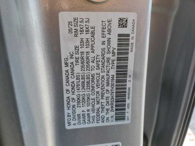 2026 HONDA CR-V EXL 2HKRS3H79TH301944