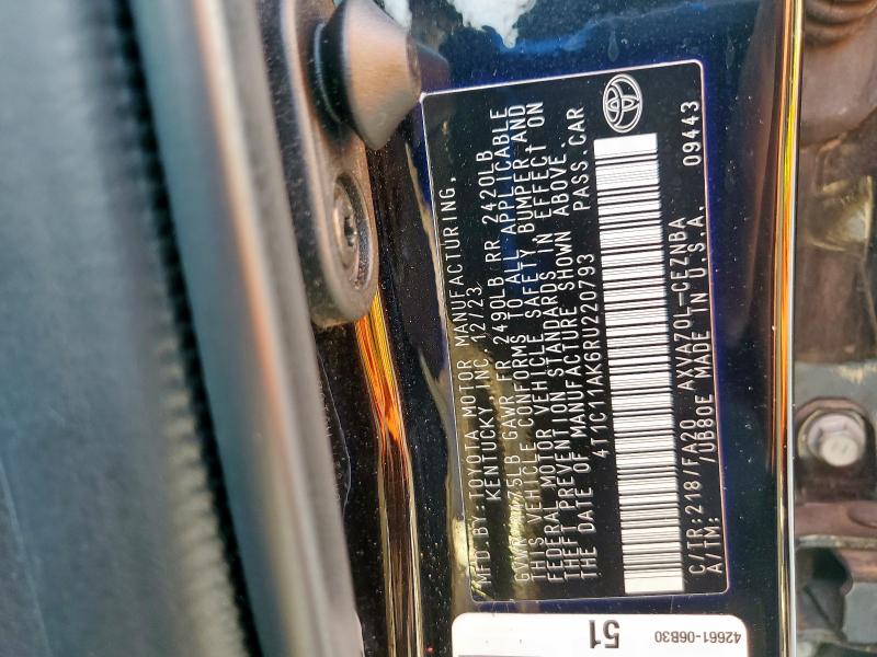 2024 TOYOTA CAMRY LE 4T1C11AK6RU220793