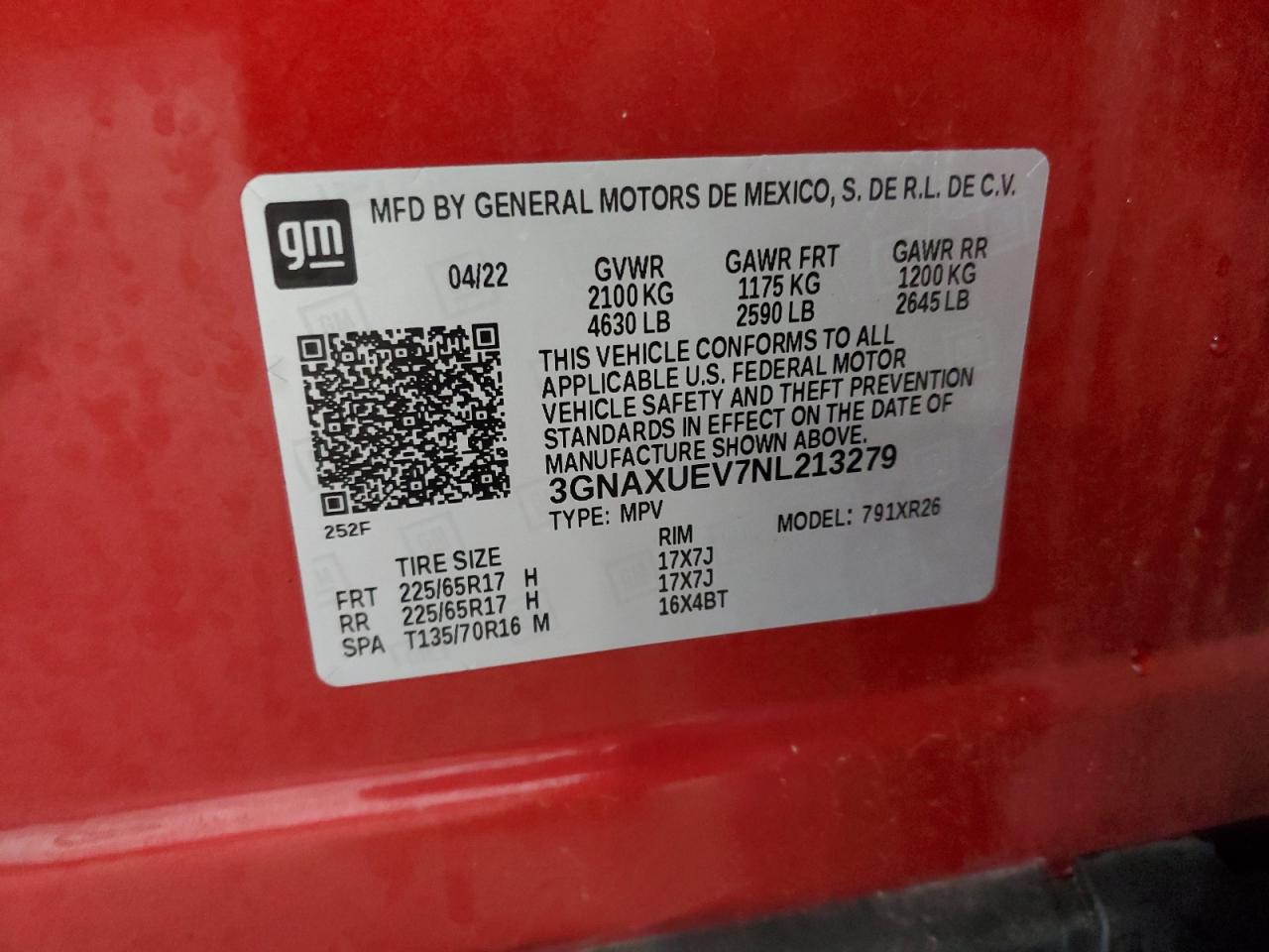 CHEVROLET EQUINOX LT