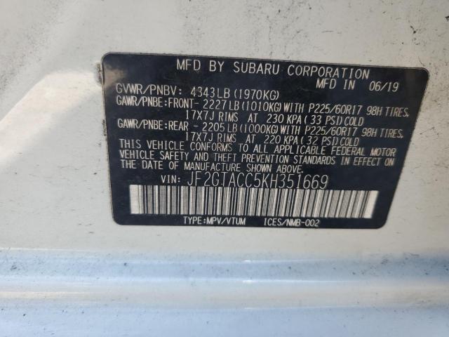 2019 SUBARU CROSSTREK JF2GTACC5KH351669